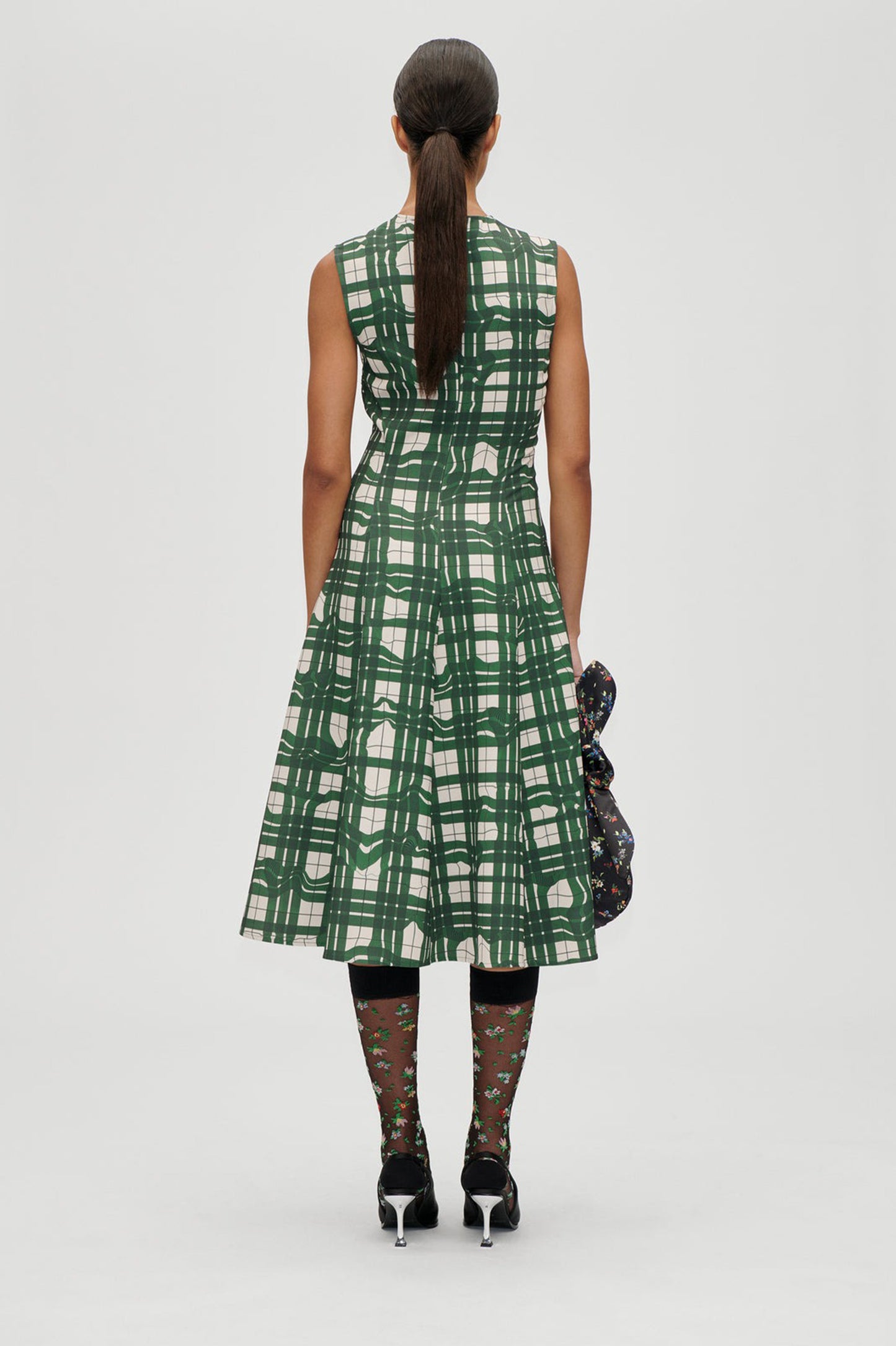 Sleeveless Gathered Midi Dress