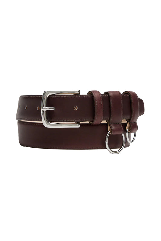 Classic Ring Hardware Leather Belt