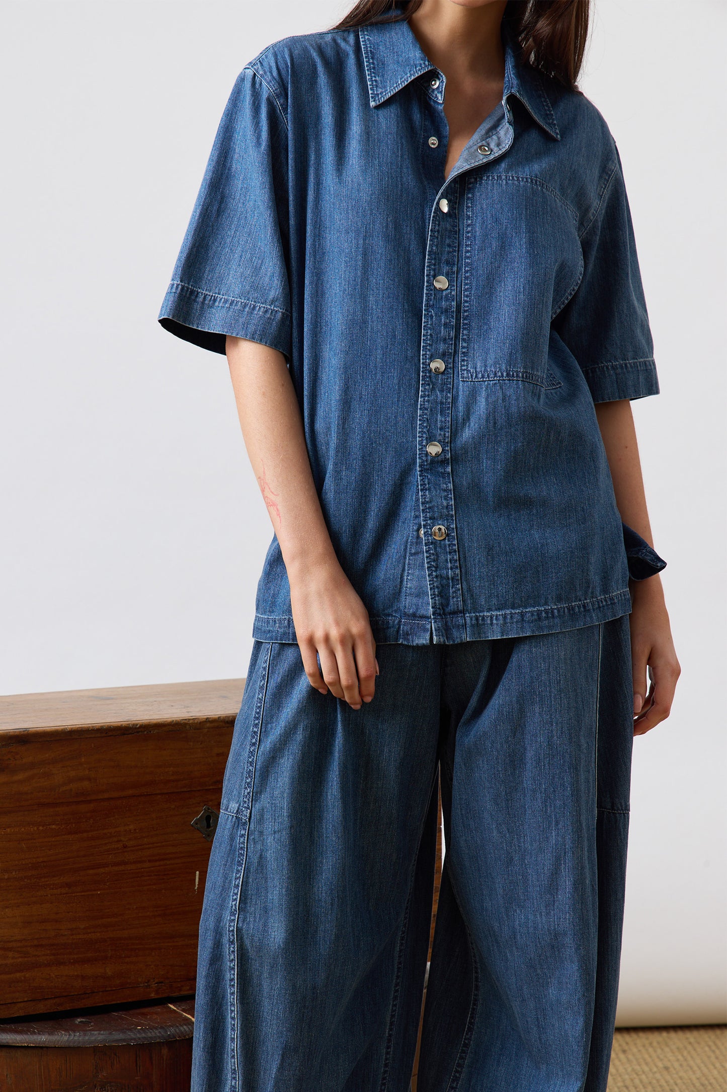Summer Denim Camp Shirt