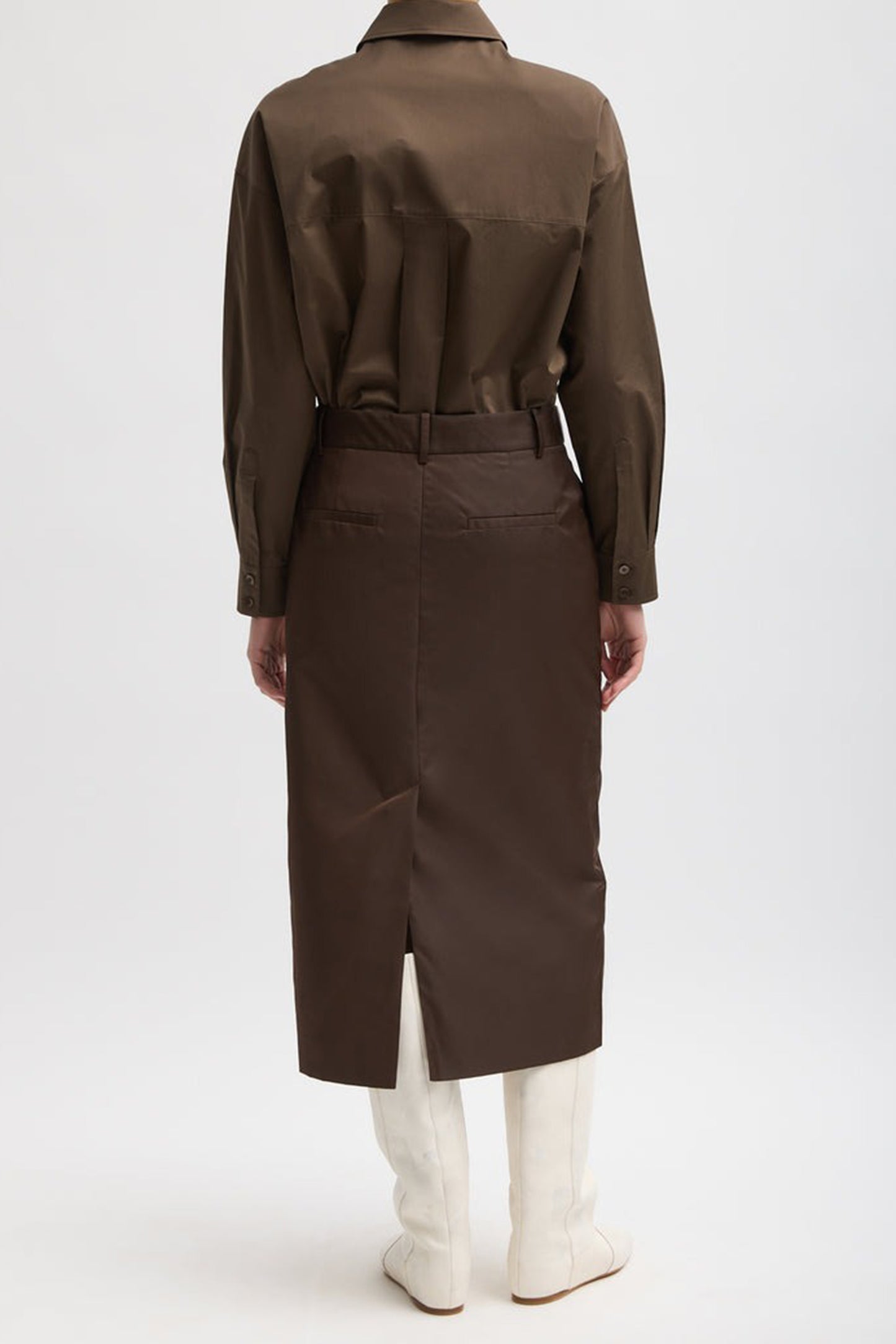 Eco Nylon Midi Trouser Skirt