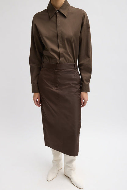 Eco Nylon Midi Trouser Skirt