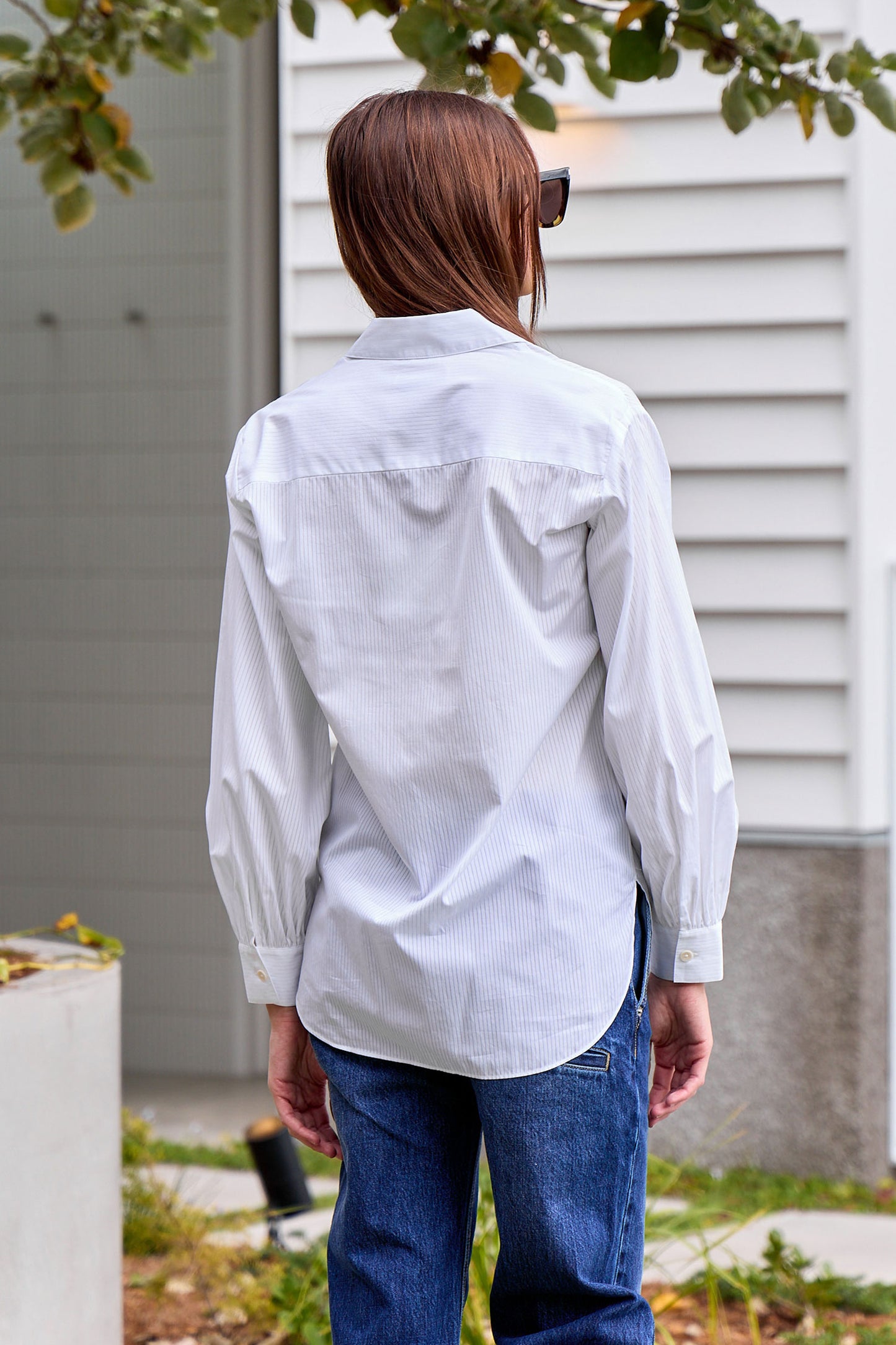 Gossamer Stripe Bishop Sleeve Shirt