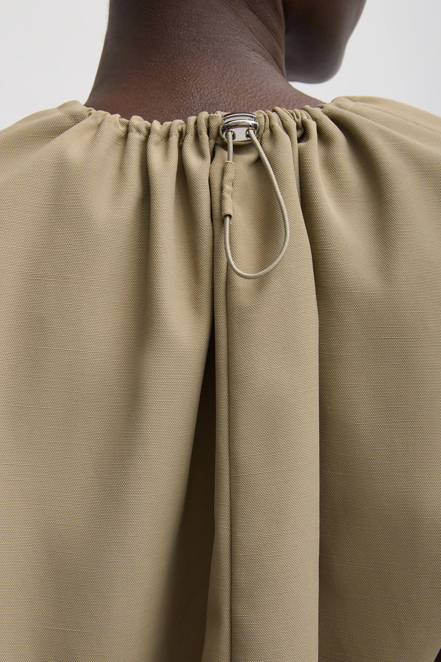 Lotte Nylon Shirred Neck Top