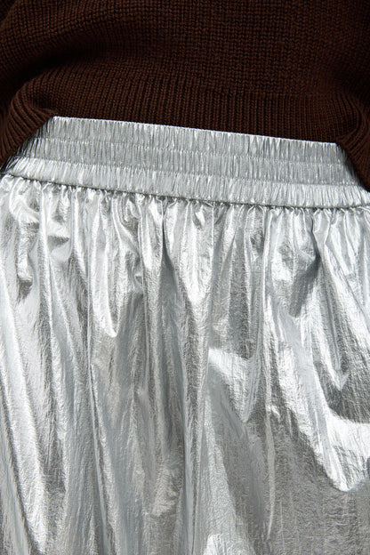 Metallic Nylon Pull On Full Skirt