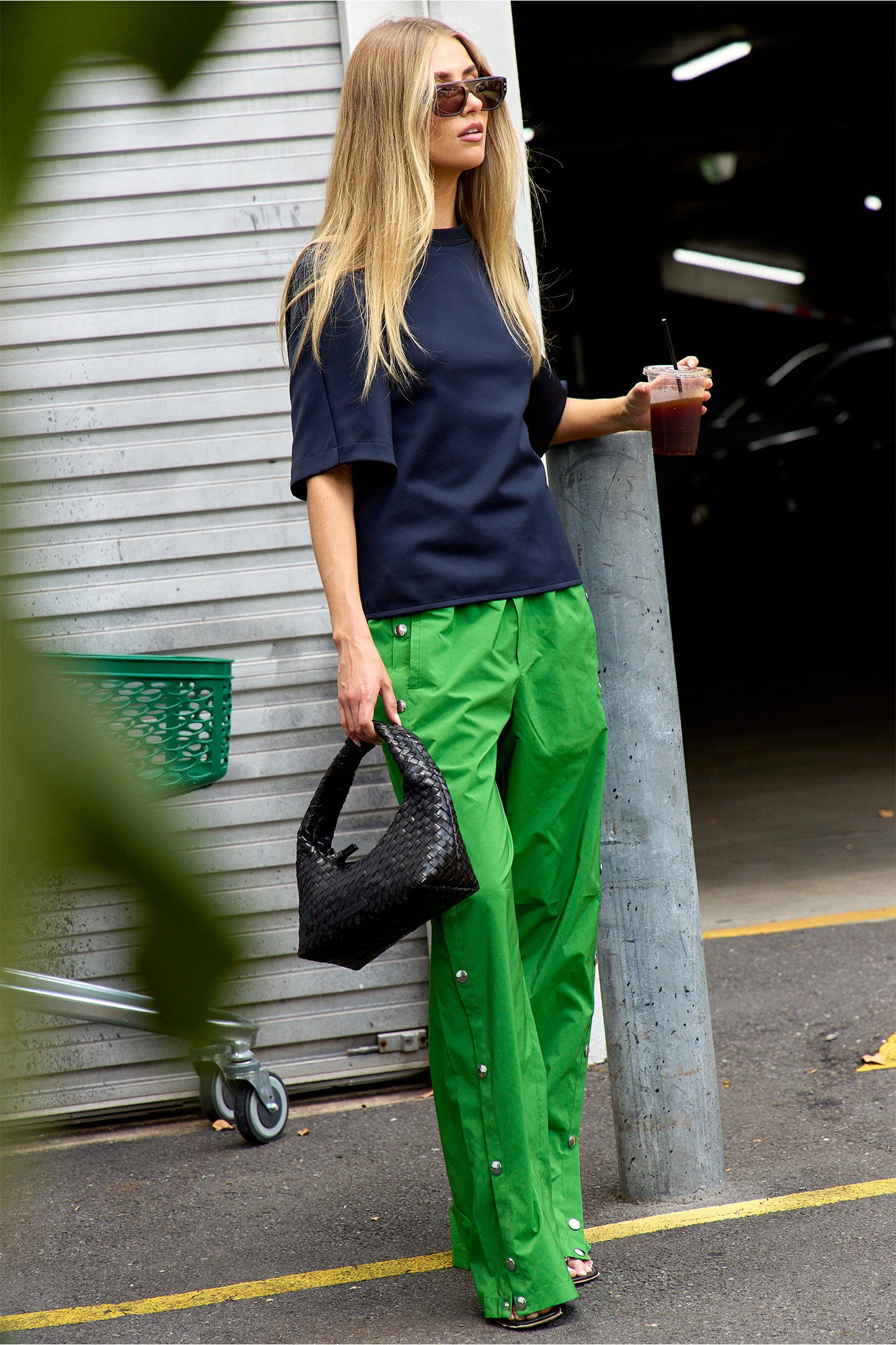 Nylon Snap Pull On Jogger