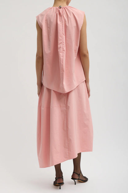 Nylon Shirred Neck Top