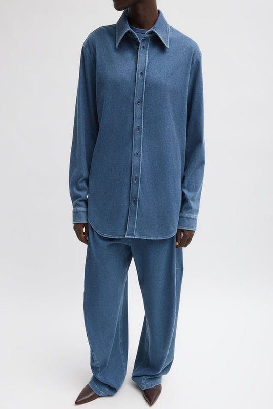 Stretch Denim Easy Shirt