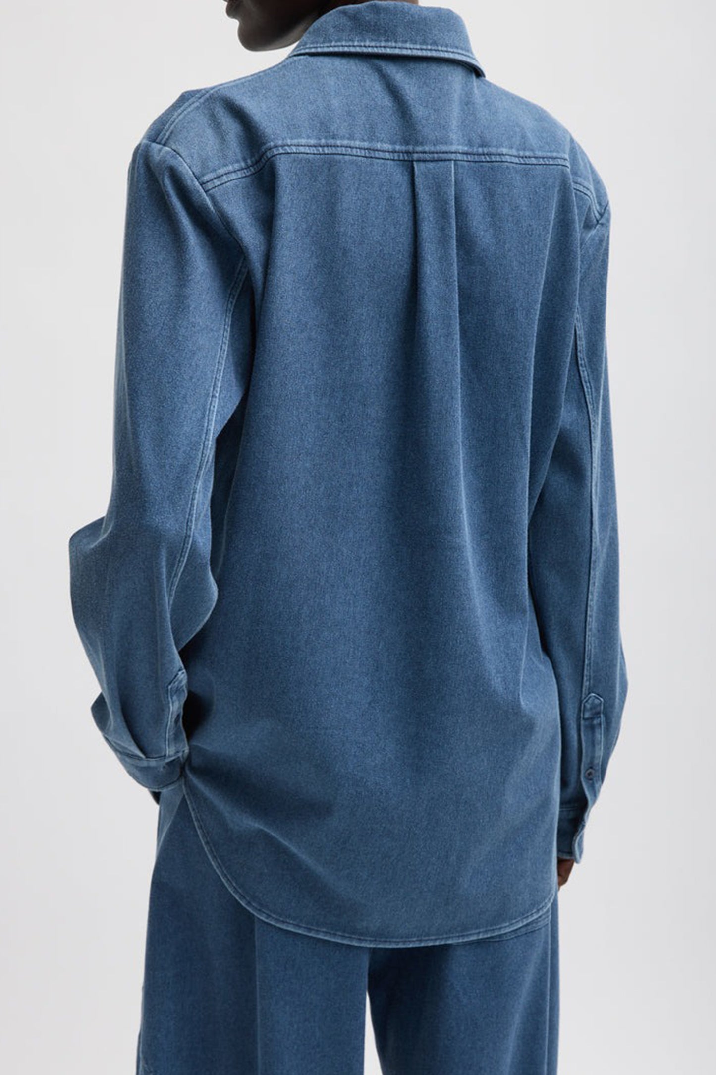 Stretch Denim Easy Shirt