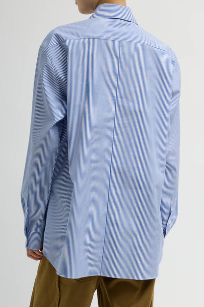 Striped Shirting Easy Tuxedo Shirt