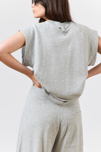 Light Weight Sweatshirting Sleeveless Easy Top