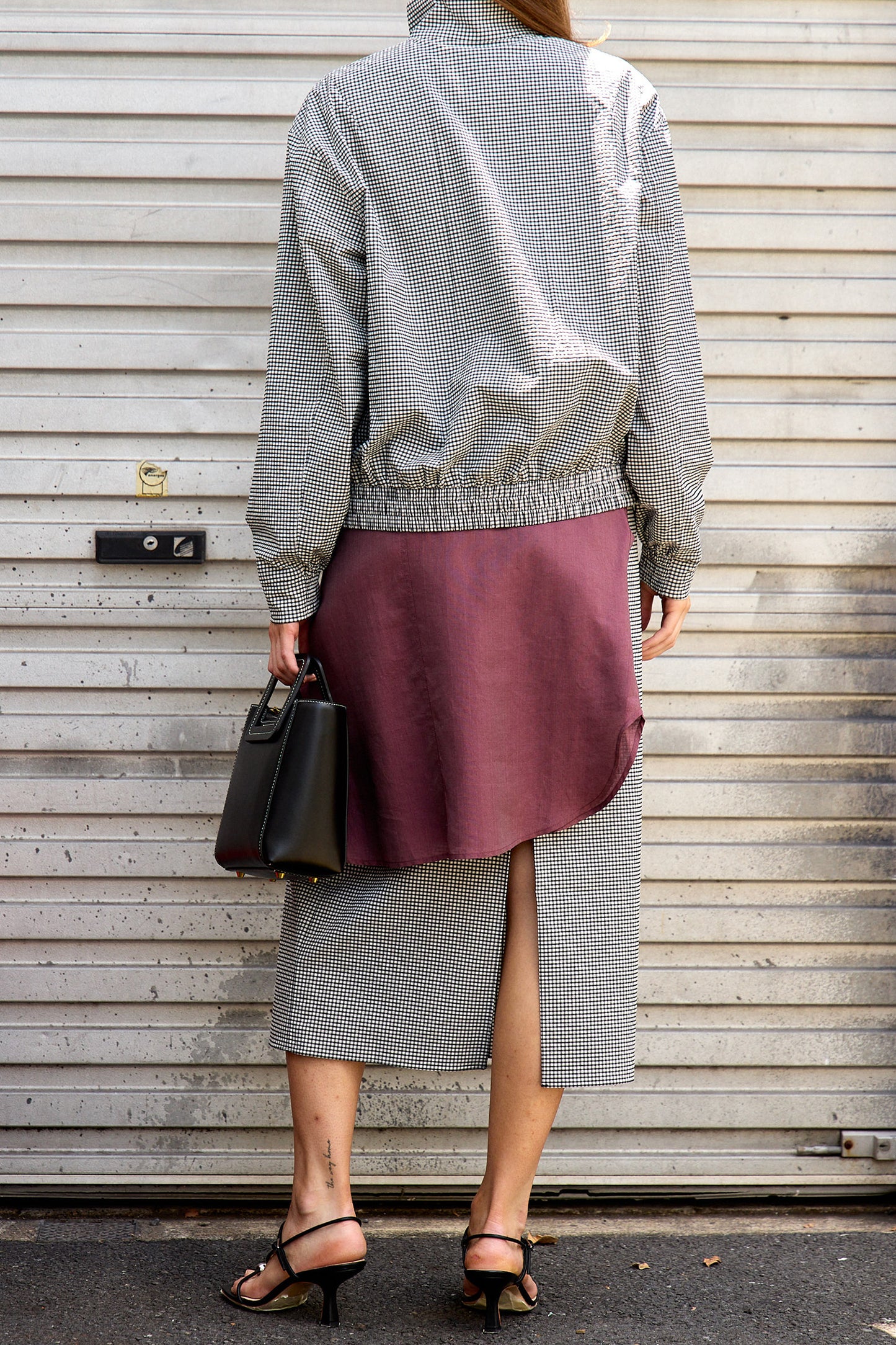 Tech Gingham Track Jacket