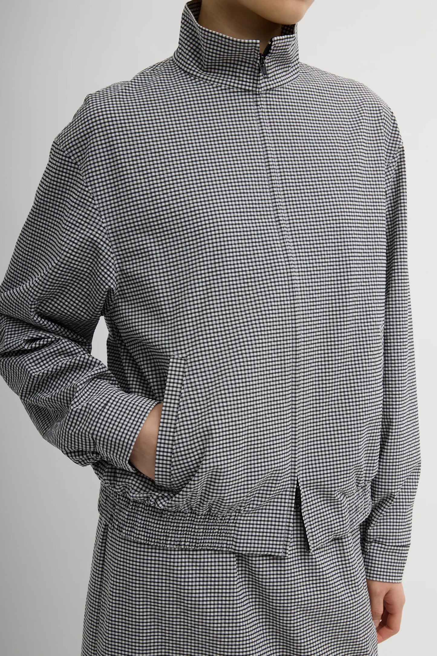 Tech Gingham Track Jacket