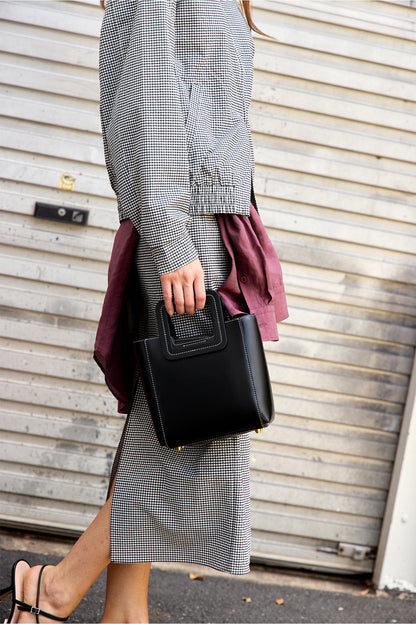 Tech Gingham Slip Skirt