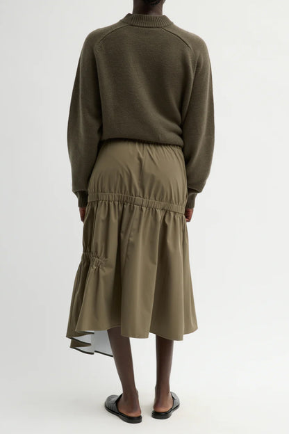 Tech Suiting Asymmetrical Skirt