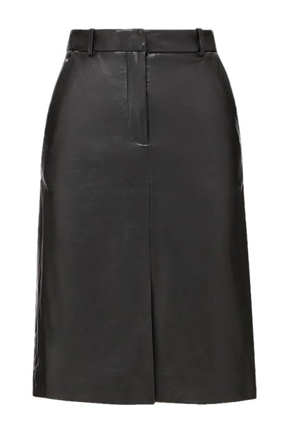 Maxine Leather Midi Skirt