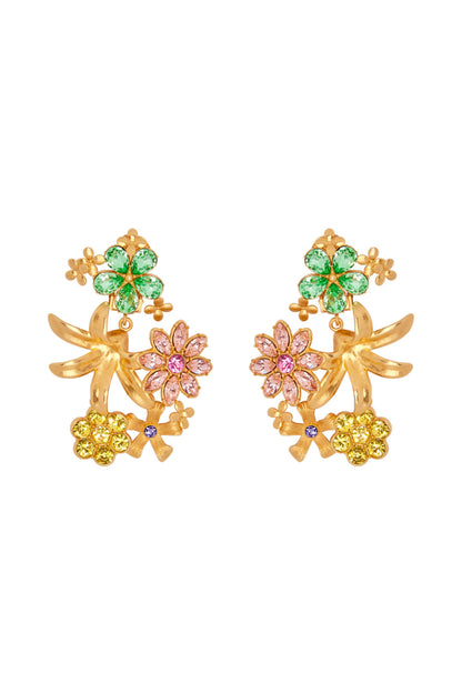 Wild Flower Crystal Earring