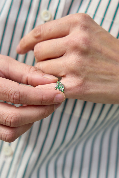 Mini Pear Signet Ring