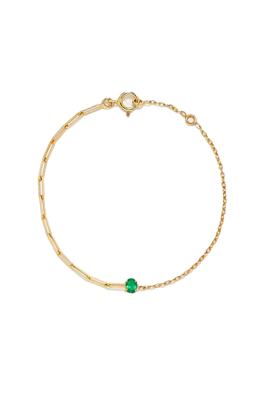 Small Emerald Solitaire Bracelet