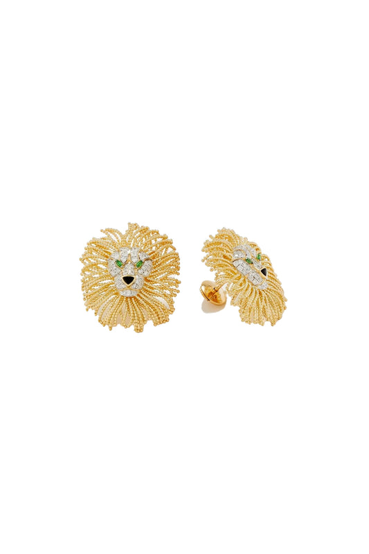 Mini Gold Lion Earrings