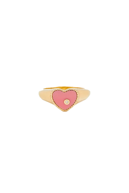 Mini Heart Signet Ring