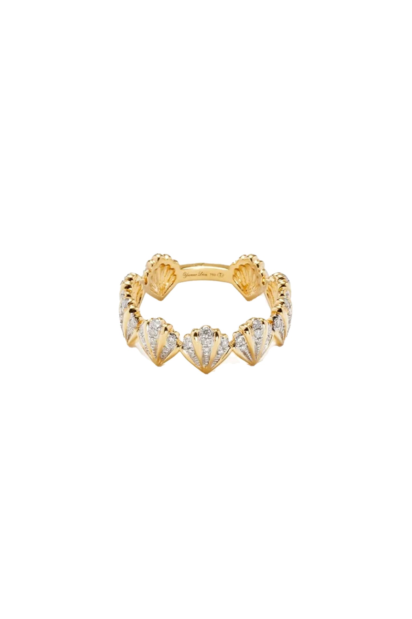 Shell Diamond Ring