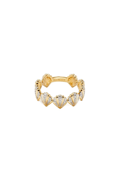 Shell Diamond Ring