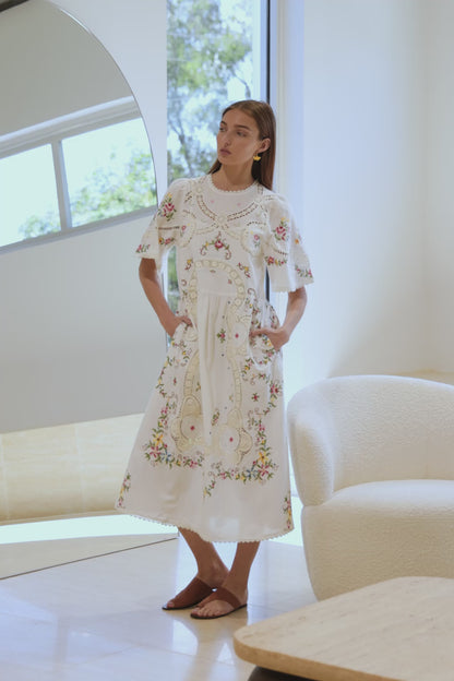 Edwina Embroidery S/SLV Dress