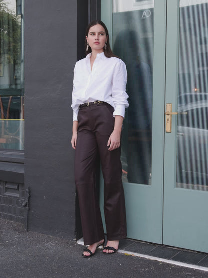 Relaxed Leather Trouser