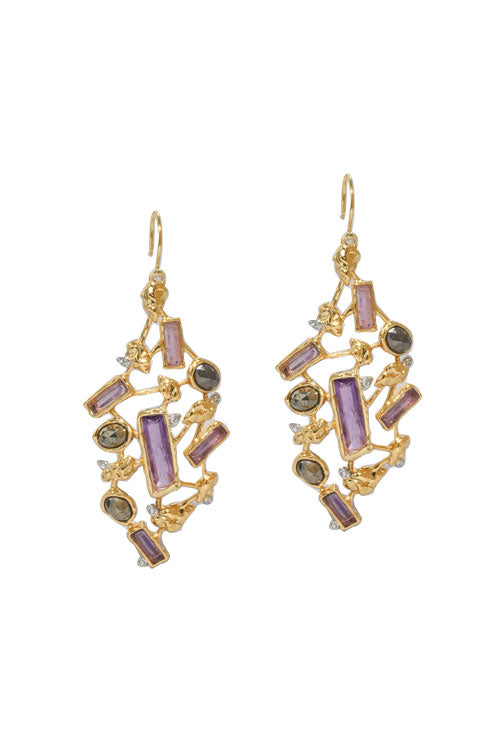 Brut Cluster Small Drop Earring