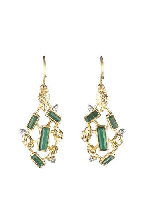 Brut Cluster Small Drop Earring