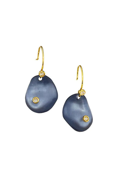 Organic Disc Small Drop Earring