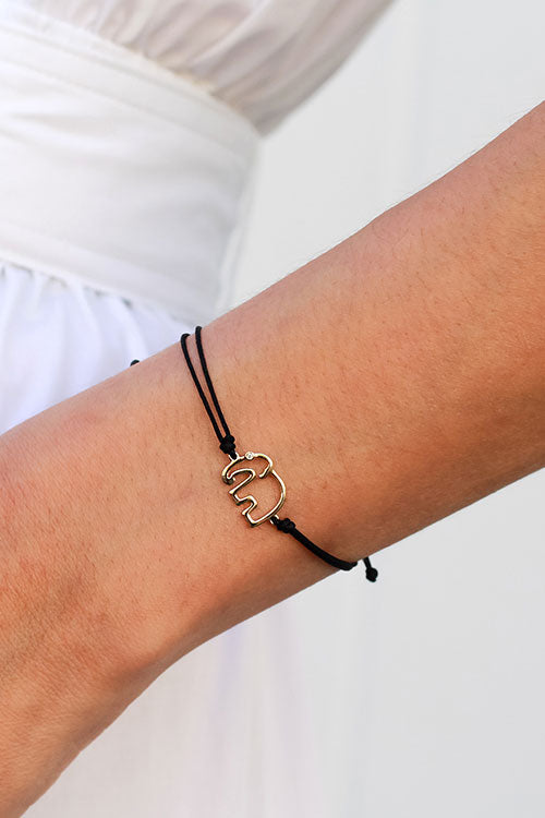 Elephant Cord Bracelet