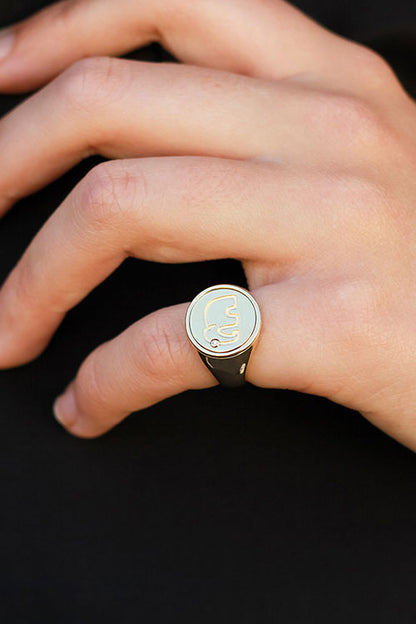 Elephant Signet Ring