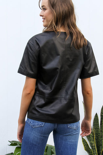 Kalpeni Leather T-Shirt - FINAL SALE