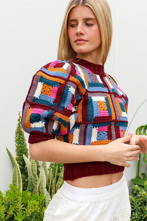 Camryn Crochet Sweater - FINAL SALE