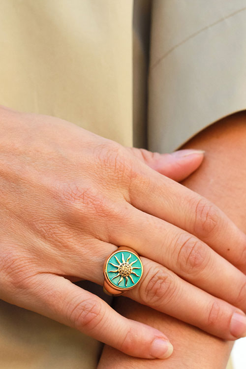 Sun hot sale signet ring