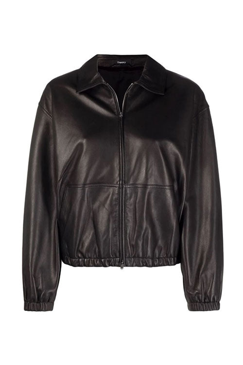 Cropped Leather Bomber - FINAL SALE